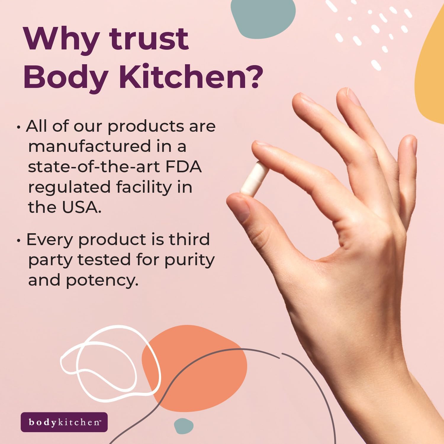 Body Kitchen Mega Osteo, Vegan Bone & Joint Support Supplement with Bonolive, K2VITAL MK-7, Vegan Vitamin D3 & Albion Calcium, 60 Vegetable Capsules - Image 6