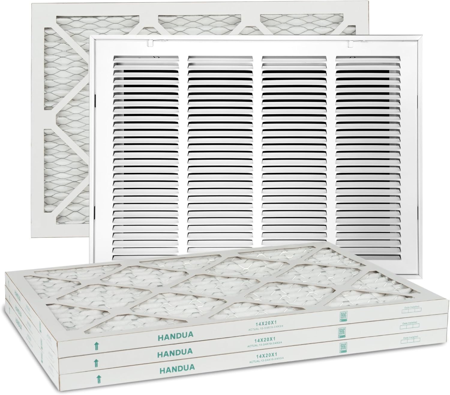 Handua 20"W x 14"H [Duct Opening Size] Steel Return Air Filter Grille