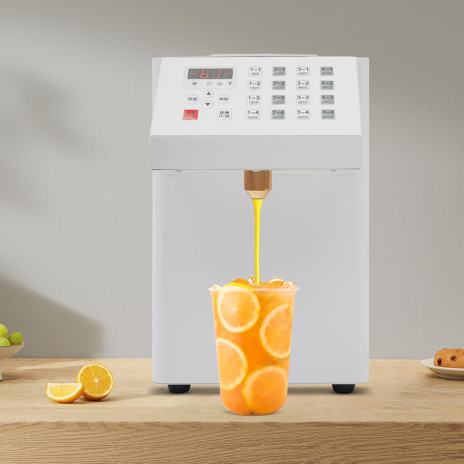 Komercyjny automatyczny dozownik fruktozy do elektrycznego syropu fruktozowego ze stali nierdzewnej 8 l automatyczny dozownik fruktozy do herbaty.