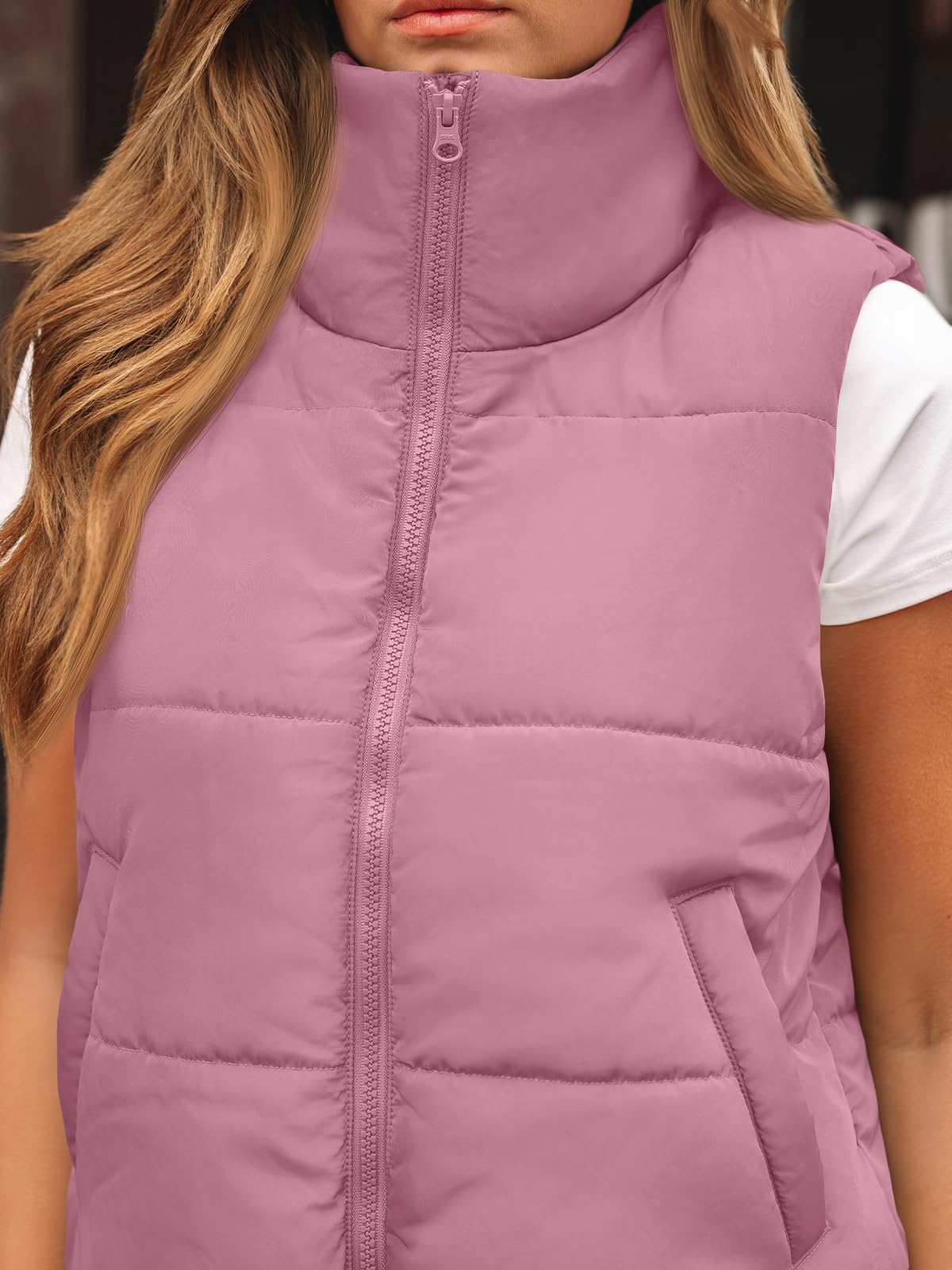 AUTOMET Women‘s Cropped Puffer Vest, Y2K Inspired Sleeveless Gilet for Fall Winter Spring, Casual to Street Outerwear