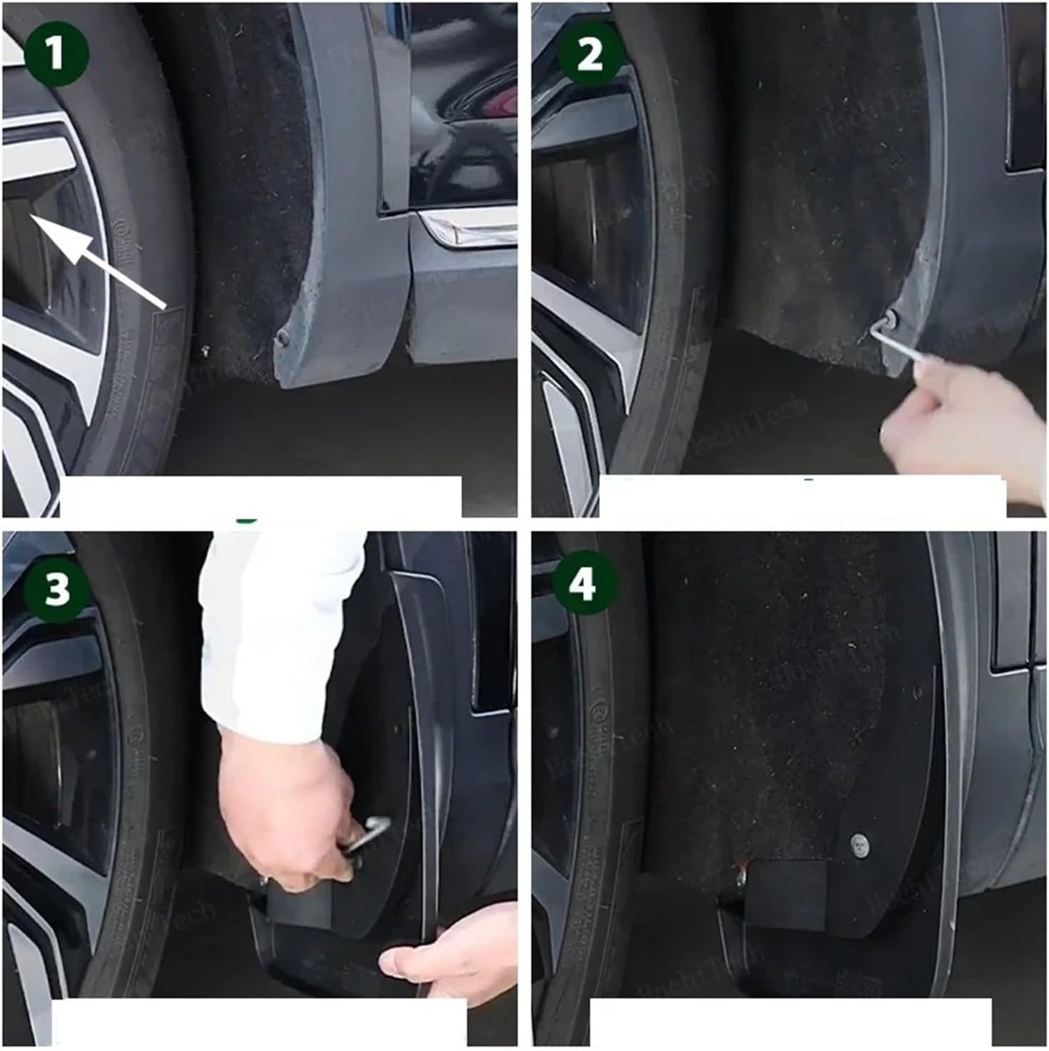 Splash Guards Mud Flap Front Rear 4pcs Black Mud Flaps Fit for X1 F48 2016 2017 2018 2019 2020 2021