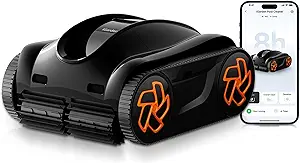 Pool Cleaner K80, 8H Runtime Cordless Robotic Pool Vacuum, Touch Screen, Smart Navigation, Cleans Floor, Walls, Waterline, Ideal for Above & In-Ground Pools, Self-Parking