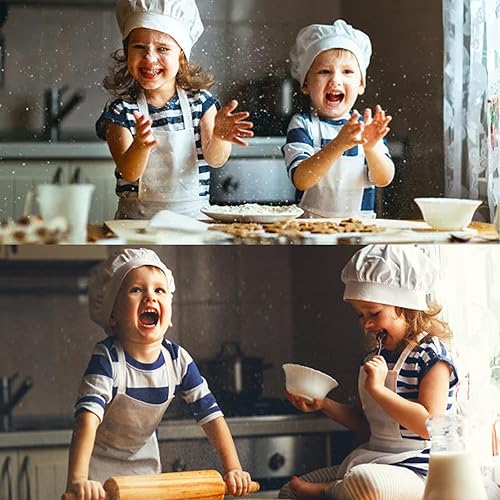 Miniatura 7 de Delantal personalizado para niños con nombre, juego de sombrero de chef personalizado, delantales personalizados, regalos para niños y niñas,