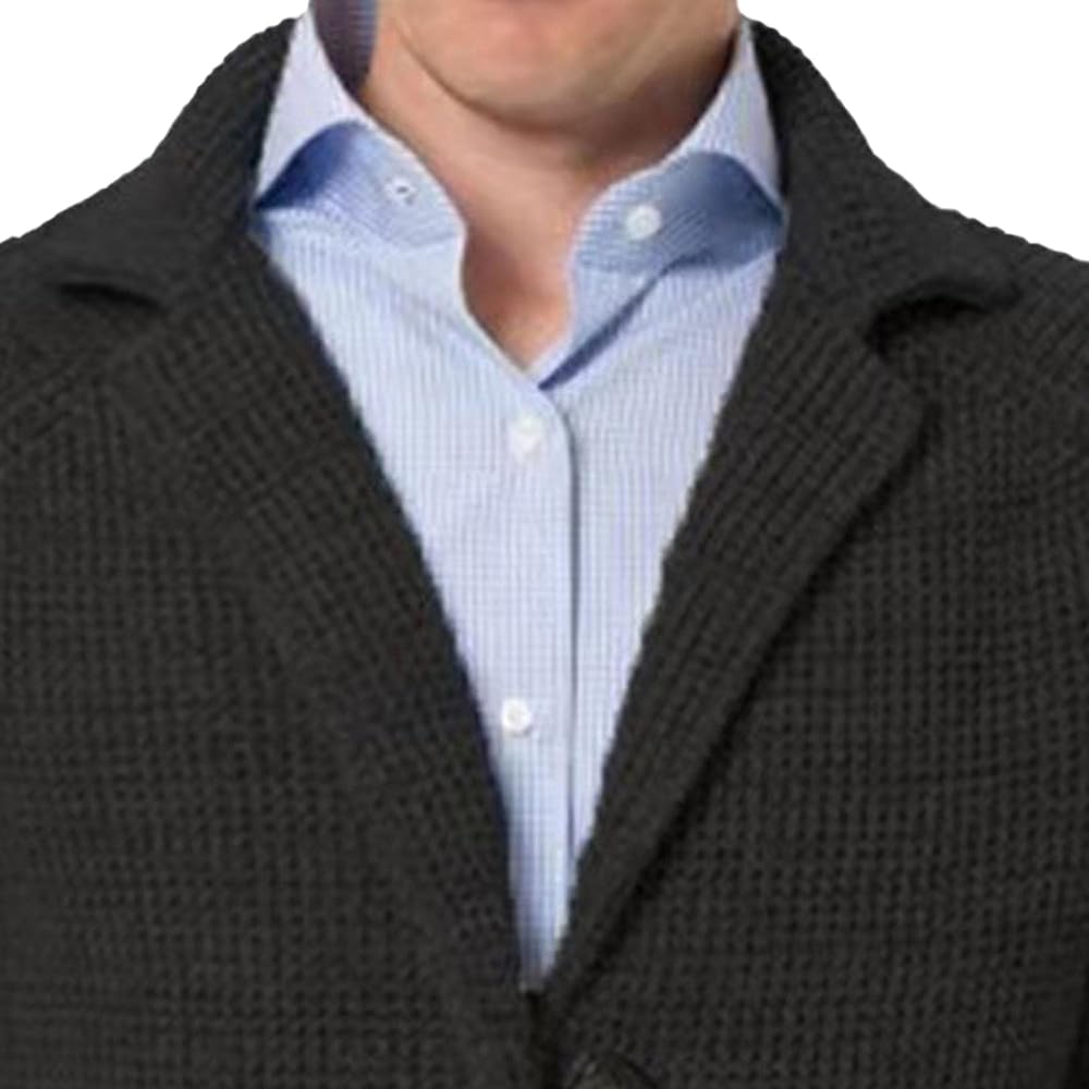 Men's Suit Casual Knitted Jacket Button Lightweight Men Knit