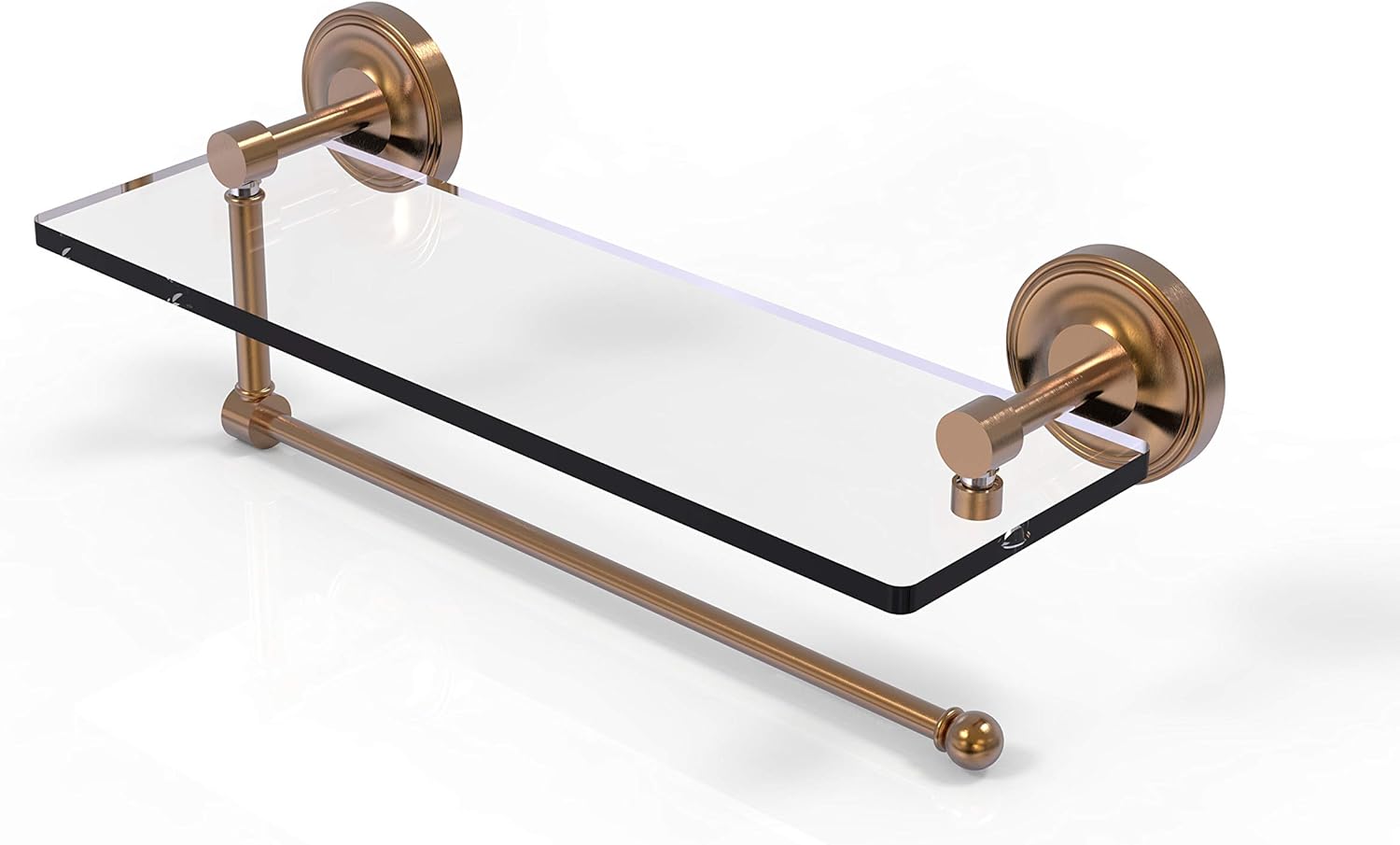 Allied Brass Prestige Regal Collection 22 Inch Glass Shelf Paper Towel Holder, Oil Rubbed Bronze
