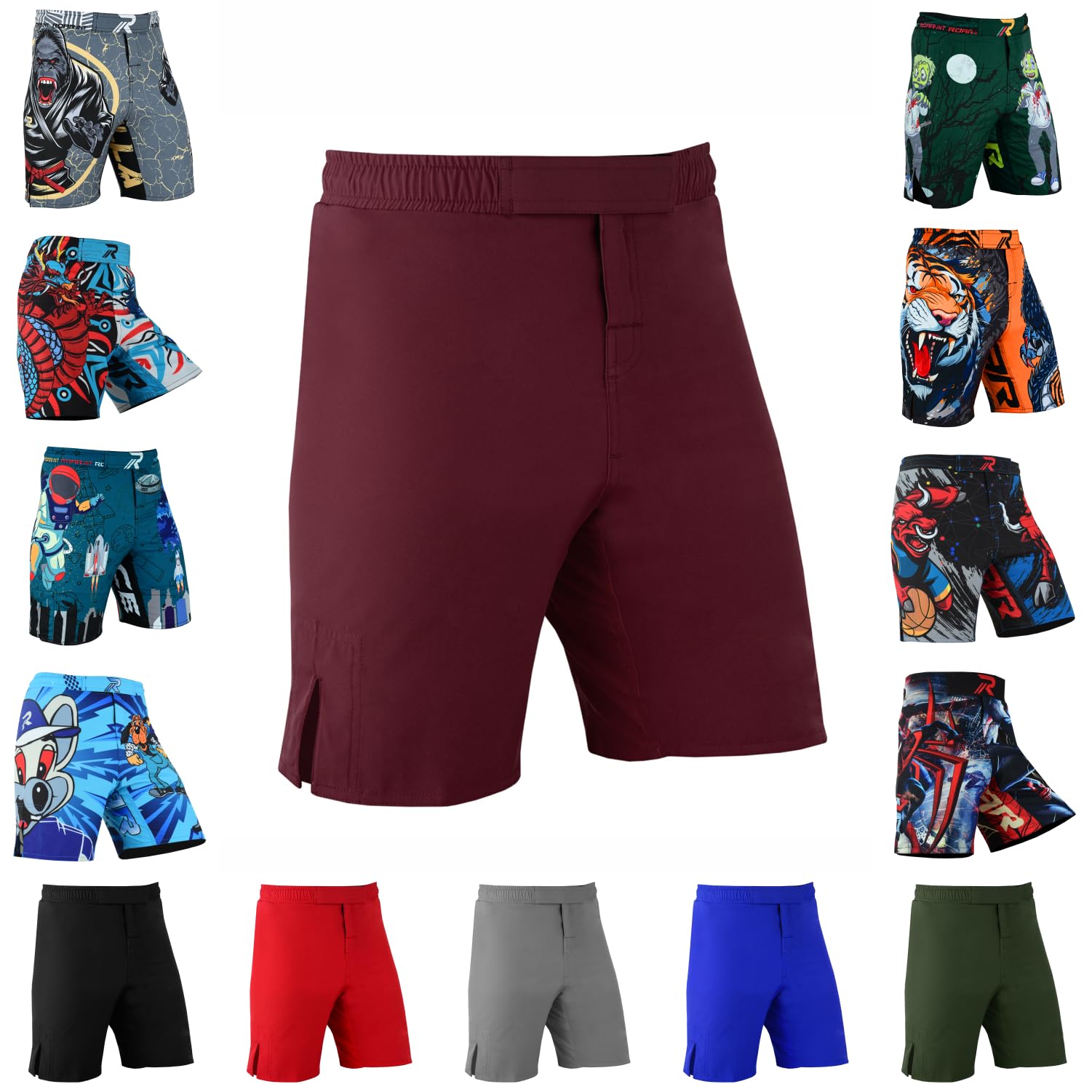 ROAR-INT Kids Mixed Martial Arts MMA Shorts BJJ Cross Training Gym Boxing Grappling Kickboxing Muay Thai Workout Shorts