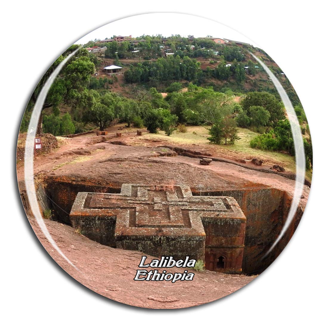 Weekino Rock-Hewn Churches Of Lalibela Ethiopia Fridge Magnet 3D Crystal Glass Tourist City Travel Souvenir Collection Gift Strong Refrigerator Sticker