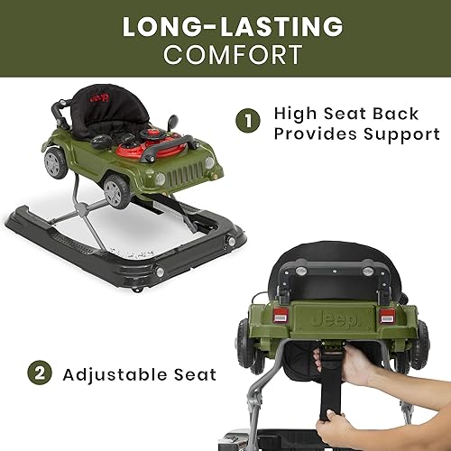 Miniatura 4 de Jeep Classic Wrangler 3 en 1 Grow With Me Walker verde aniversario 292 x 251 x 12 pulgadas paquete de 1