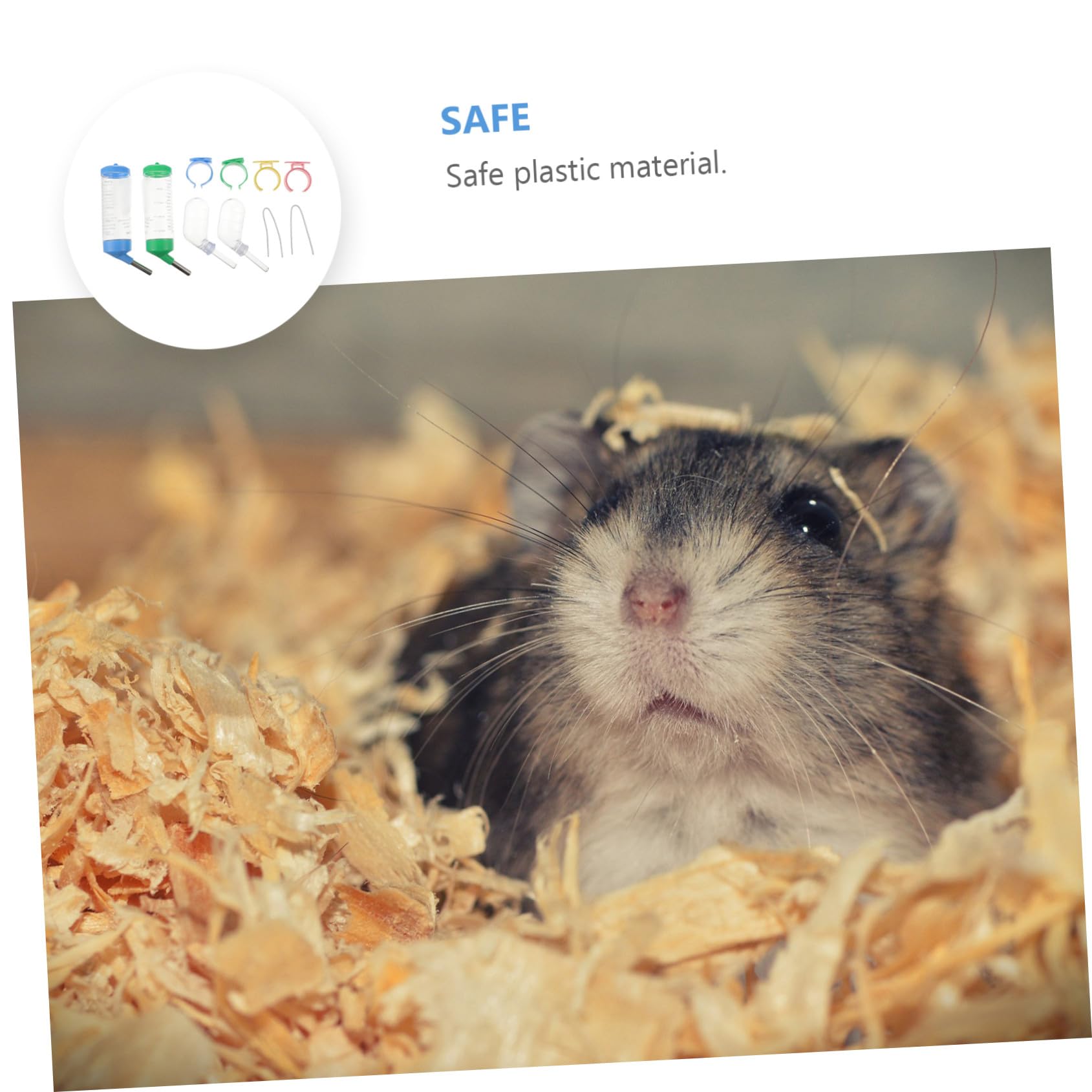 FOMIYES 8piezas Botella De Agua para Animales Cabezal De Inoxidable Antigoteo para Hámster Conejillos De Indias Chinchillas y Roedores
