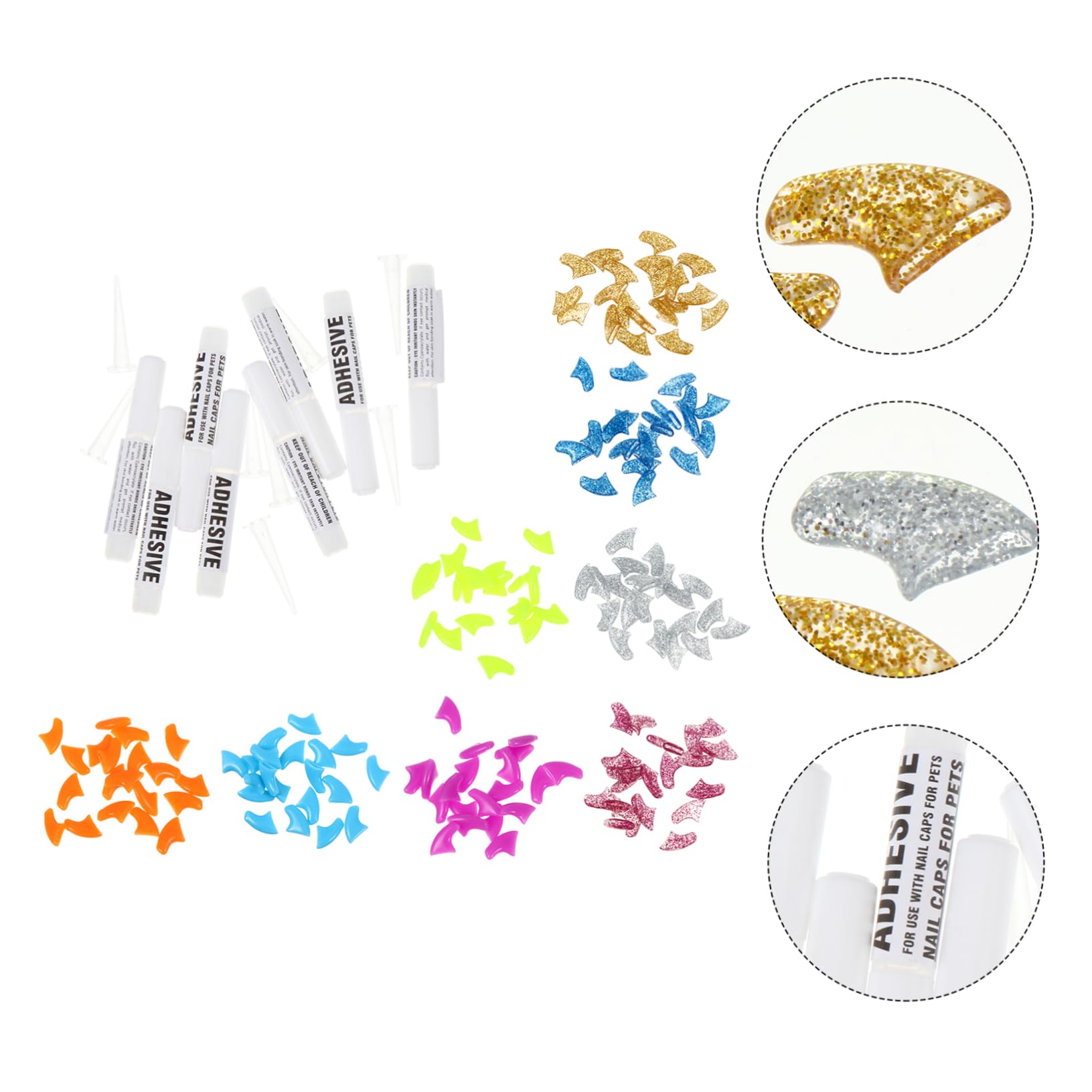 Beavorty 320pièces Couvre- pour Adhésives Griffes pour Animaux De Compagnie Accessoire Pratique Et