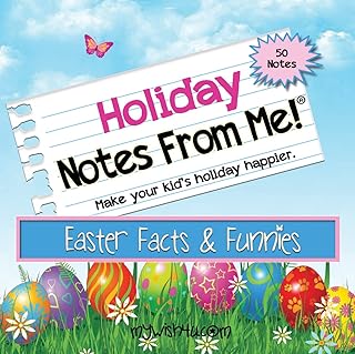 Notes From Me! 50 Tear-Off Lunch Box Notes for Kids, Easter Facts & Funnies, Fun & Educational, Inspirational, Motivational, Thinking of You, Back to School Essential, Easter Day Activity, Ages 8+