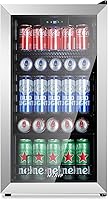 Vista 1 de Beverage Refrigerator Cooler, 120 Can Mini Fridge with Reversible Glass Door for Soda Beer, 3 Cu.Ft Drink Fridge with Digital Temperature Control &