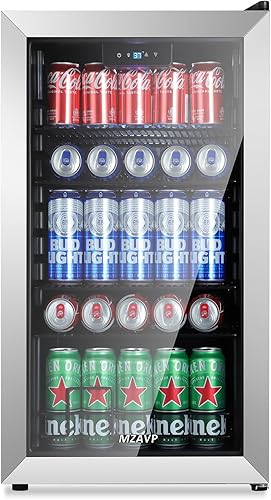 Refrigerador de bebidas para 120 latas, enfriador de bebidas independiente o integrado con puerta de vidrio, mini refrigerador de cerveza y