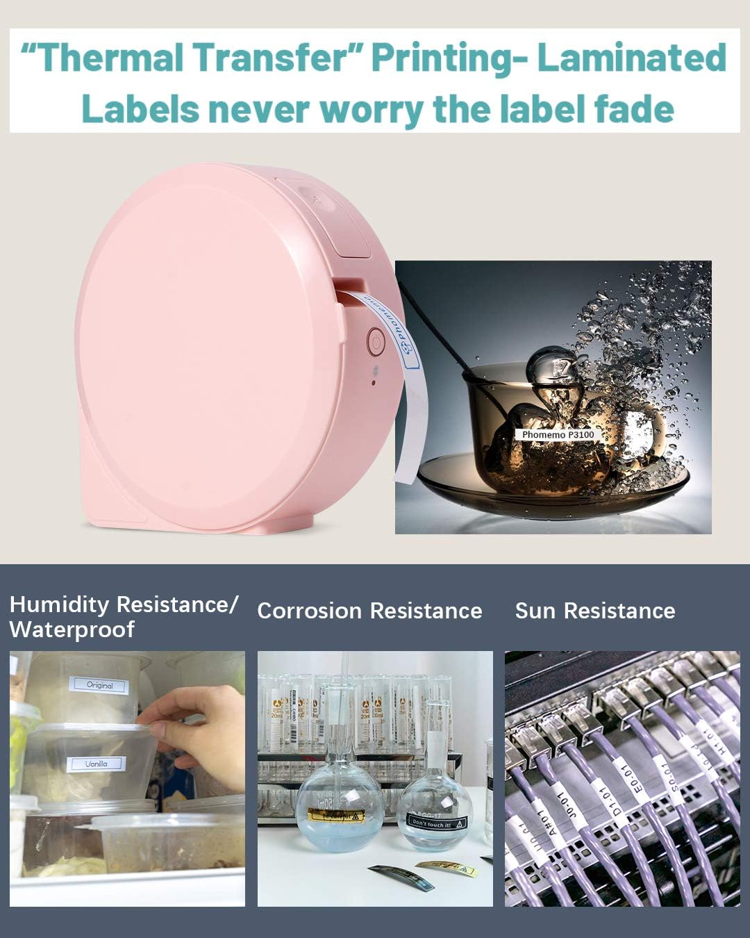 🔥 Cаѕhbасk uр tо 70% Phomemo Wireless Label Maker- Bluetooth Rechargeable Phone Laminated Label Maker with Different Fonts, for Organization, Gift, Item Label, Home, School, Office, with 1pcs Label, Pink
