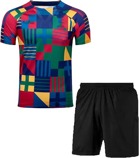 Sports Soccer Football Portu Jersey for Boys with Shorts (Kid's, Boy's&amp; Men) L7