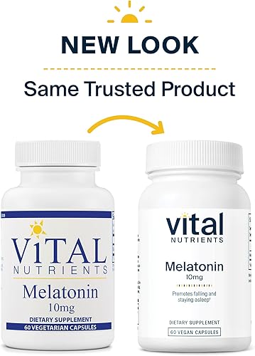 Miniatura 6 de Vital Nutrients Melatonina 10mg  Suplemento vegano para apoyar el ciclo natural del sueño del cuerpo*  Sin gluten, lácteos y soja  60 cápsulas