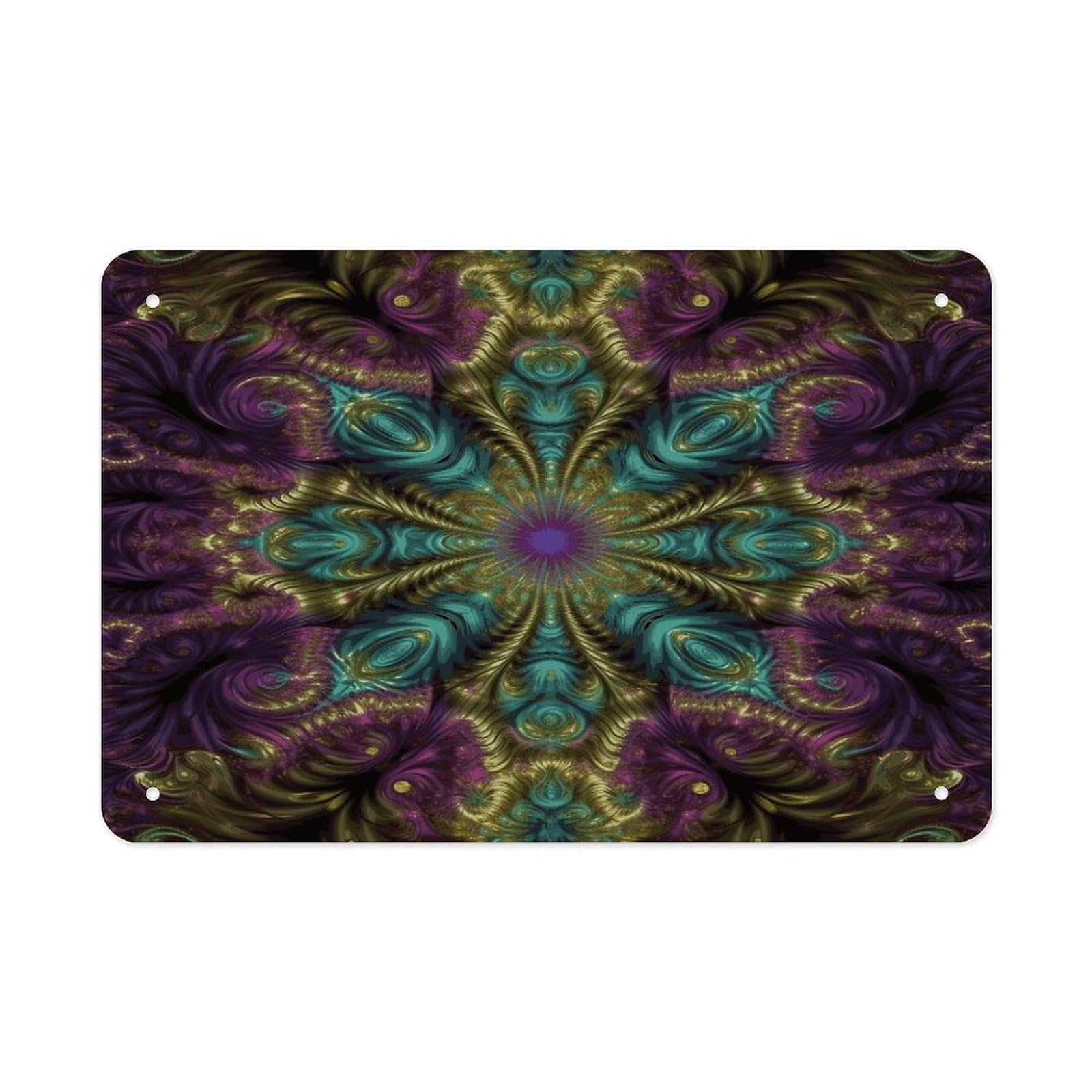 Fekiloot Style Fractal Art Metal Signs Wall Art Tin Sign
