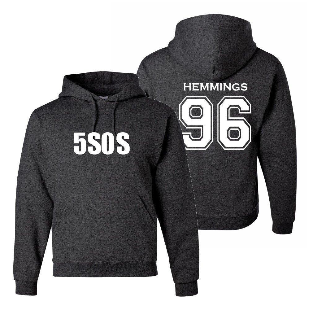 The Creating Studio Adult 5SOS Luke Hemmings 96 Hoodie Small Grey Apparel