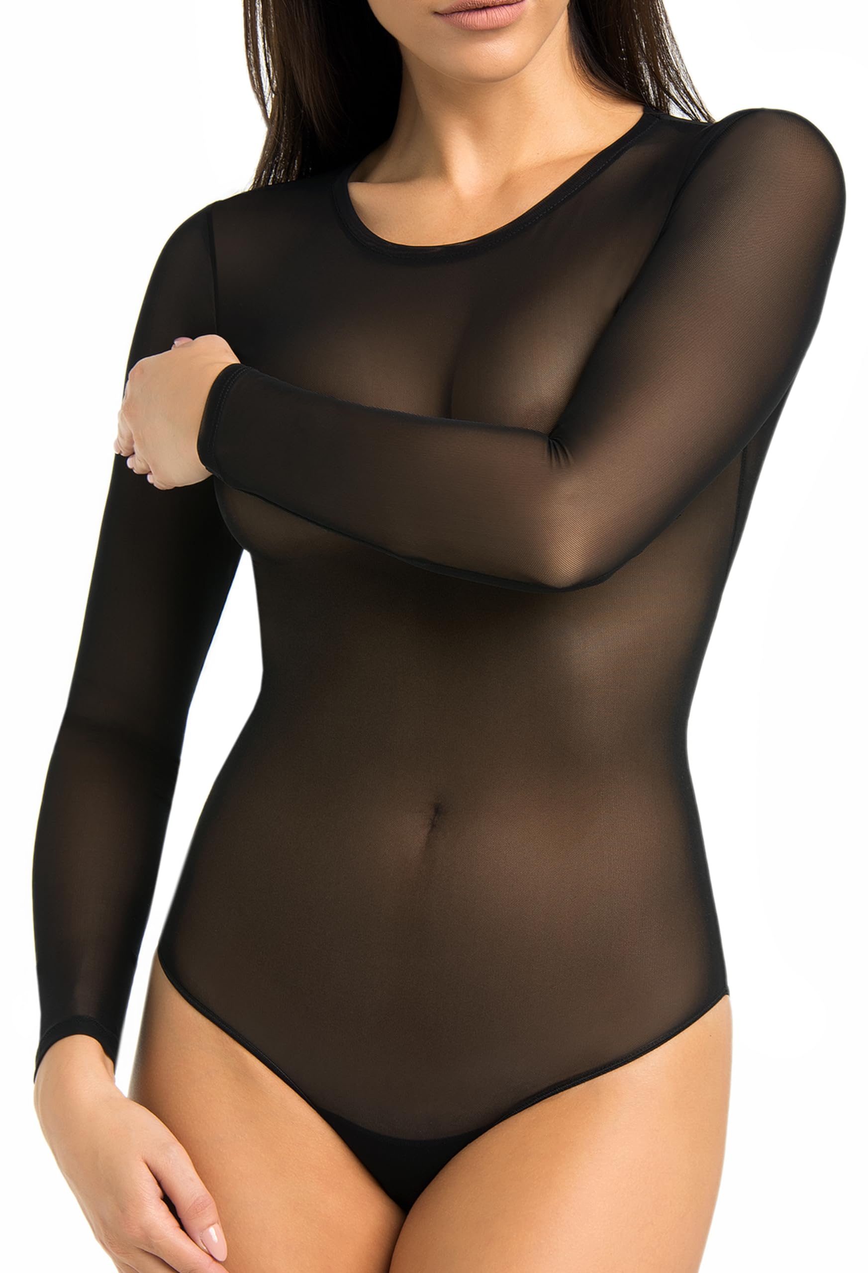 Teyli Body Femme Manche Longue en maille Élégant et Confortable pour Femme Coupe Flatteuse et Polyvalente pour Toutes Occasions.