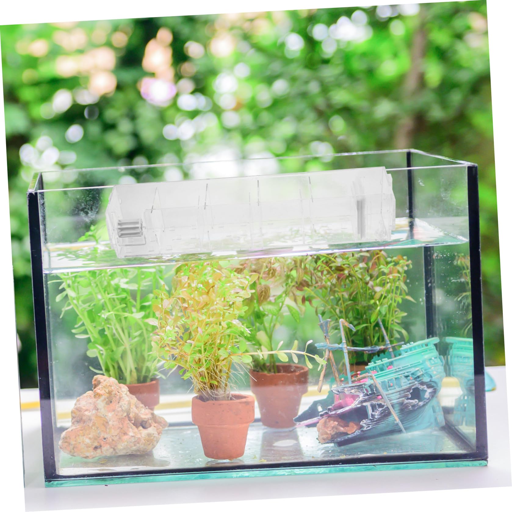 Hängefilterbox aus Acryl mit Pumpenfunktion und Ökologischem Wasserkreislauf Leiser Außenfilter für Aquarium mit Klarem Design und Einfachem Aufbau