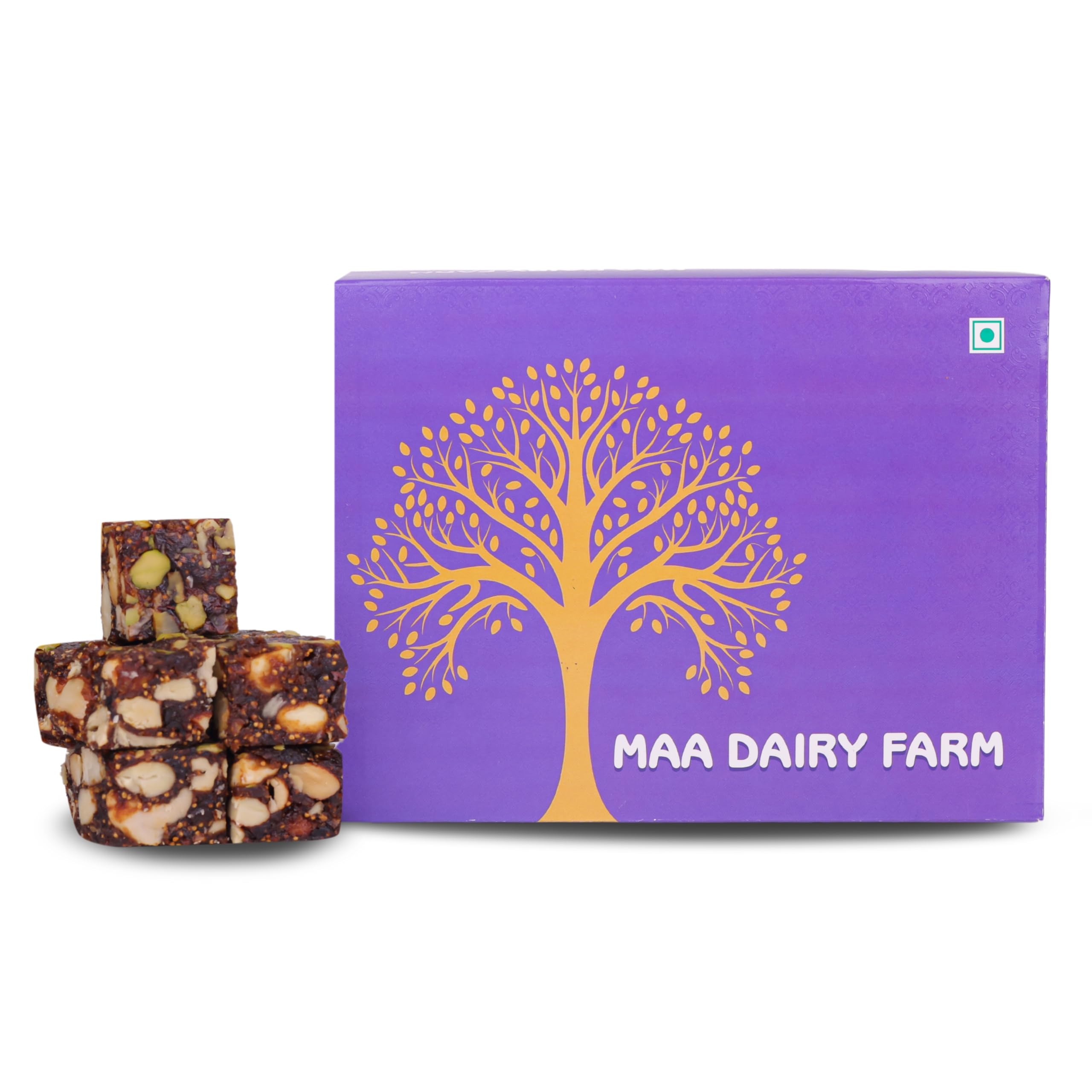 MAA DAIRY FARM Dry Fruit Anjeer Bites | Natural Fig & Nut Energy Cubes | No Added Sugar | Healthy Sweet Snack | 500g Gift Pack-image-47