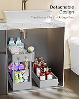 Vista 6 de Pipishell Slim Storage Cart with Wheels - 3 Tier Bathroom Organizers and Storage Cart - Rolling Carts for Bathroom, Kitchen, Narrow Space, Laundry