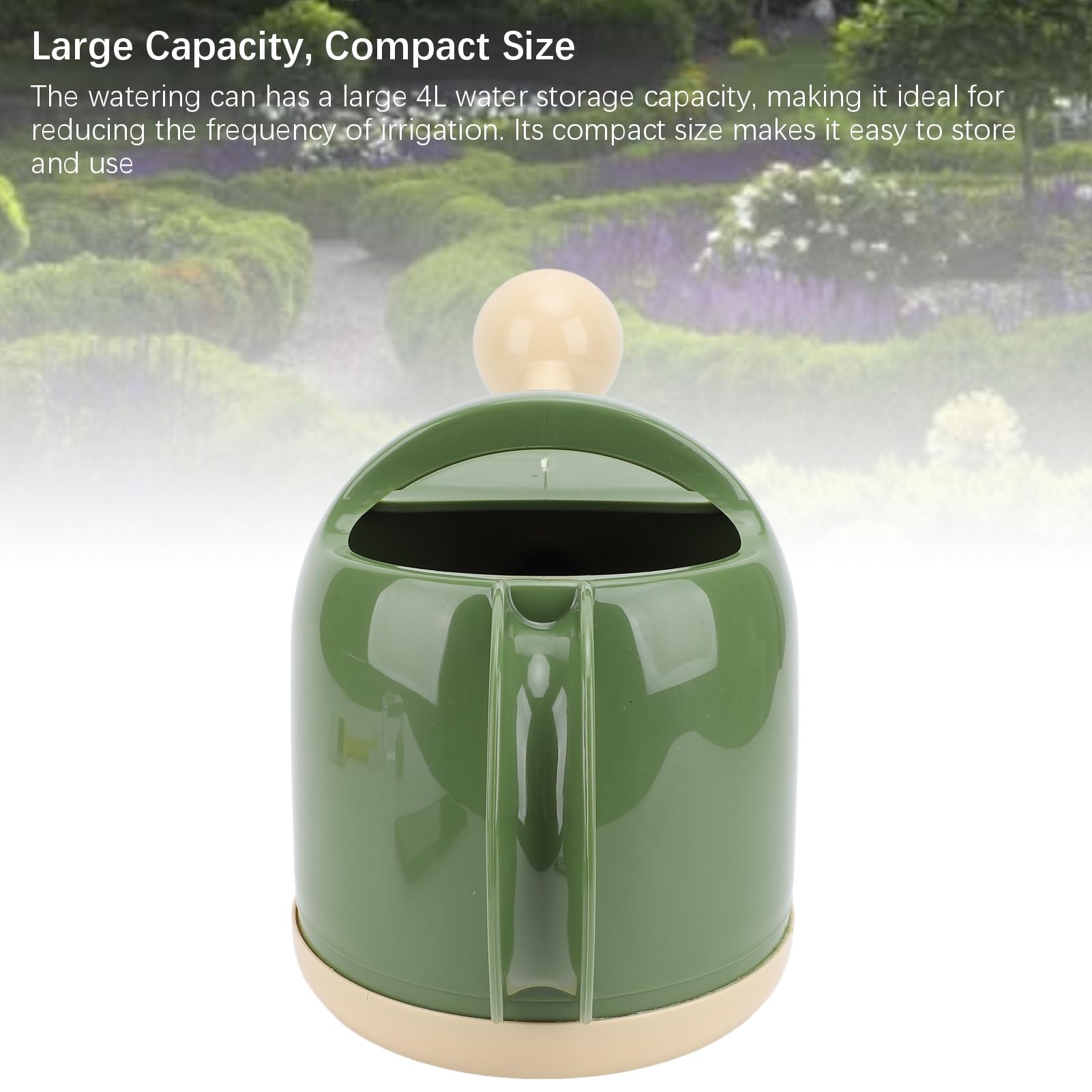 Annaffiatoio, 4L Grande Capacità Addensato Beccuccio Lungo Annaffiatoio Staccabile Testa di Spruzzo in Acciaio Inossidabile Giardino Annaffiatoio (verde scuro)