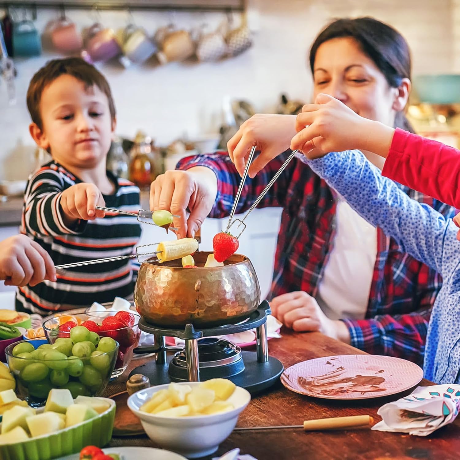 Tenedores de Praliné,3 Piezas Tenedores de Chocolate de Acero Inoxidable,Cubiertos de Praliné,Tenedor para Fondue,Tenedor de Inmersión para Trufas Artesanales,Caramelos y Salsa de Frutos Sec