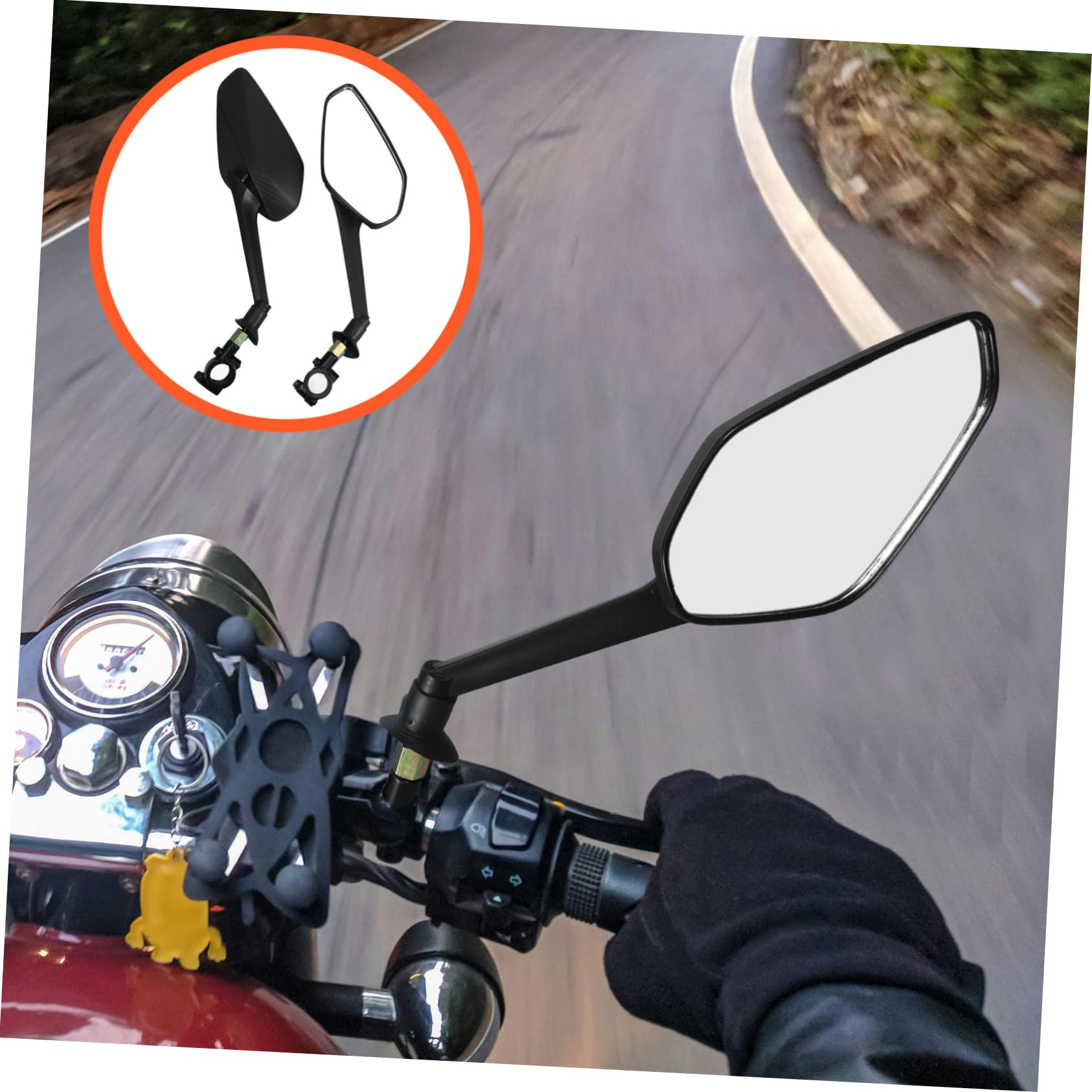 BESTonZON 3 Ensembles Set de Rétroviseurs de Vélo Ajustables Miroirs de Guidon Convexes pour Cyclisme Extérieur Accessoire Pratique pour Vélo