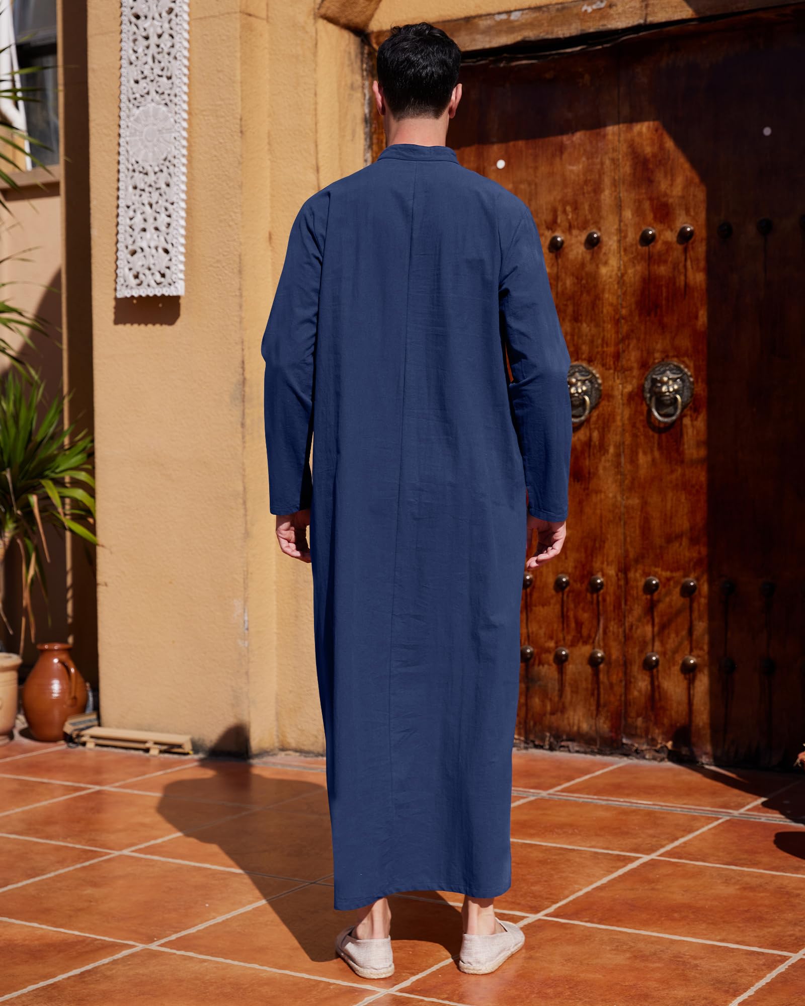 YAOHUOLE Vêtements islamiques Chemise de Nuit pour Homme Vêtements de prière Longs pour Hommes Islam