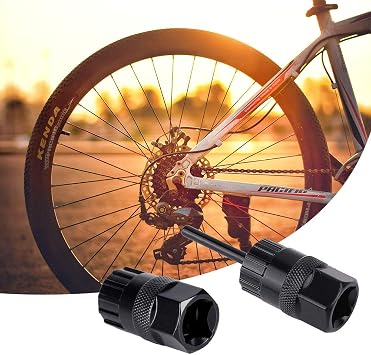 QKURT Cassette Lockring Tools Set, 2pcs Cassette Removal Tool Freewheel Maintenance Tool