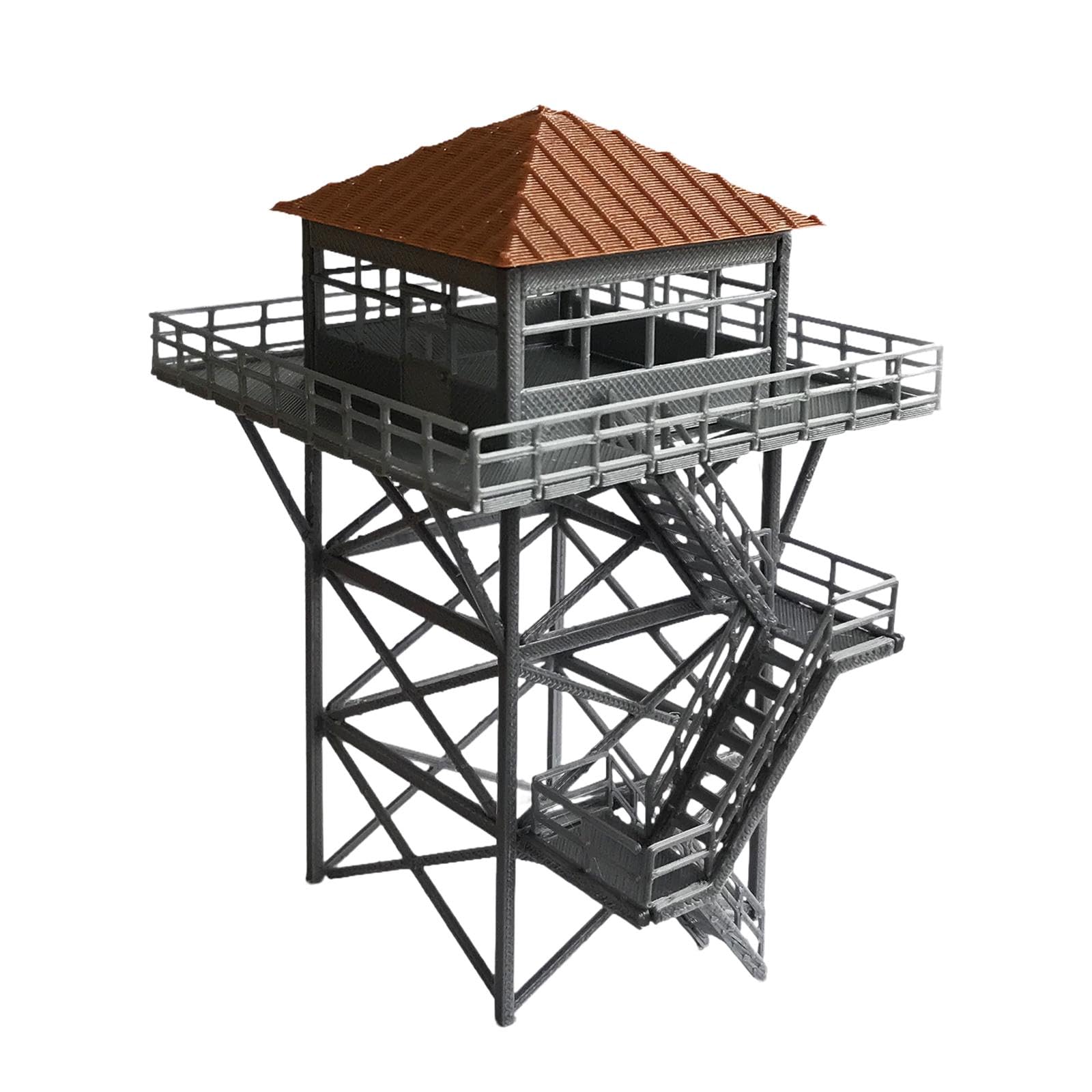 Decorazione Plastico Ferroviario Torre Scala 1:64,Grigio e Marrone