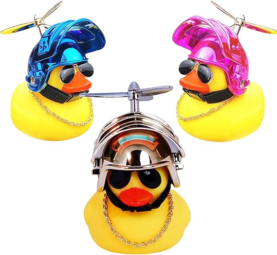 wonuu Duck Car Dashboard Decorations 3pack Rubber Duck for