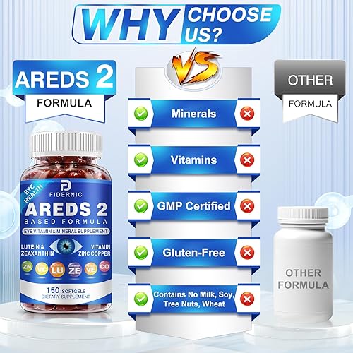 Miniatura 6 de AREDS 2 Suplemento de vitaminas y minerales para los ojos - Suplemento de luteína y zeaxantina, vitamina C y E, zinc y cobre para protección de la