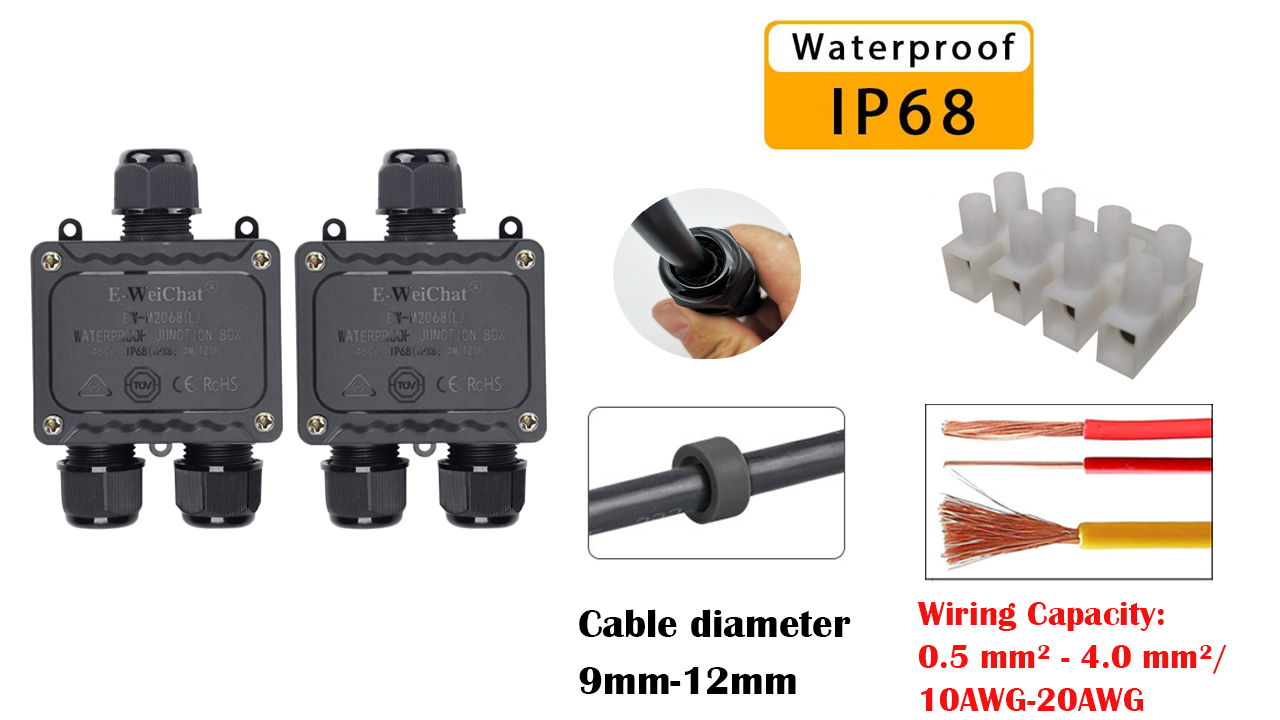 Connettori Per Esterni Connettore Impermeabile CTRICALVER, IP68, Per