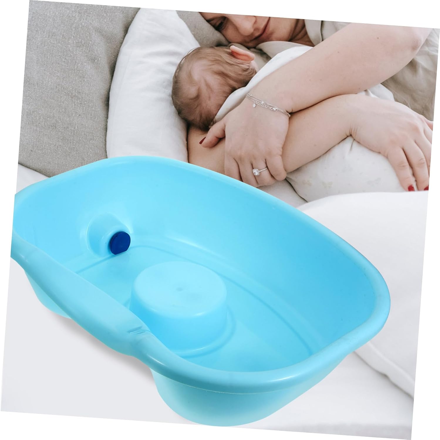 Bedside Hair Washing Basin for Seniors Portable Shampoo Bowl Neck Rest Comfortable Wash Basin for Home