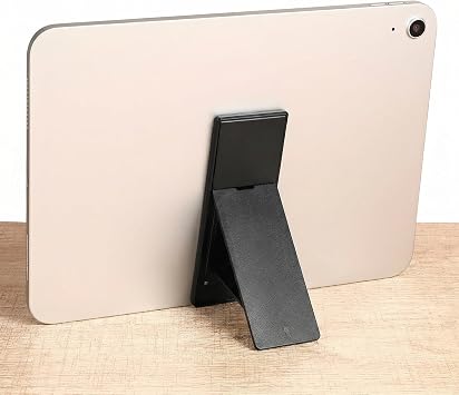 Ptwola Universal Tablet Holder Black Tablet Stand Foldable Multi Angle Tablets Grip Stand Adhesive Tablets Kickstand Attachment Desk Accessories for More Reader PC Laptop