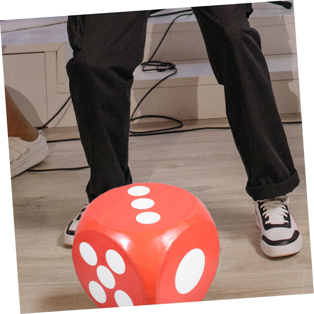 ORFOFE Dados de Espuma Jumbo Rojo para Mesa y Actividades Educativas Dados Gigantes Resistentes y para Adultos Fiestas y Aula