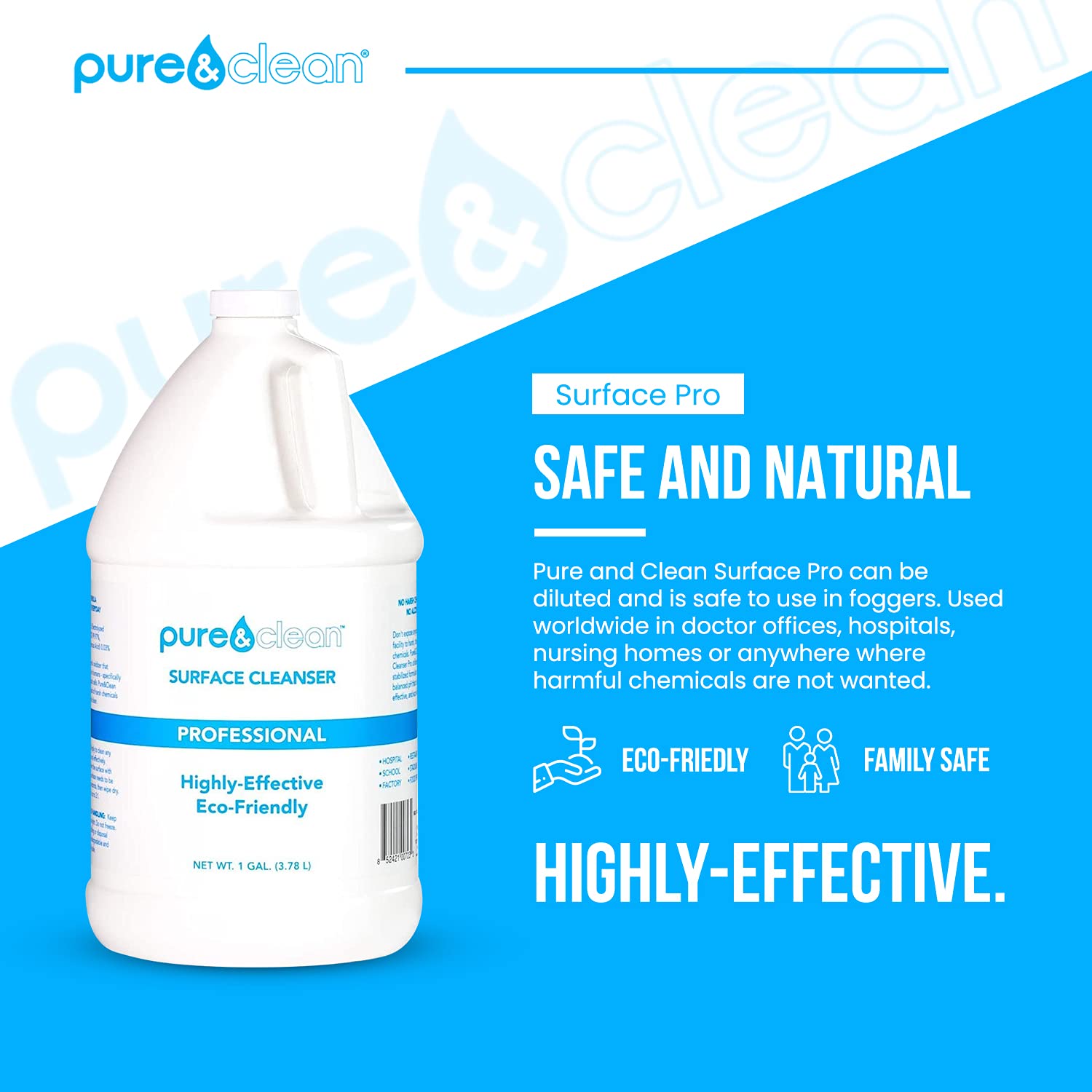 Pure & Clean Multi Surface Cleaner PRO Hypochlorous Acid Cleaning