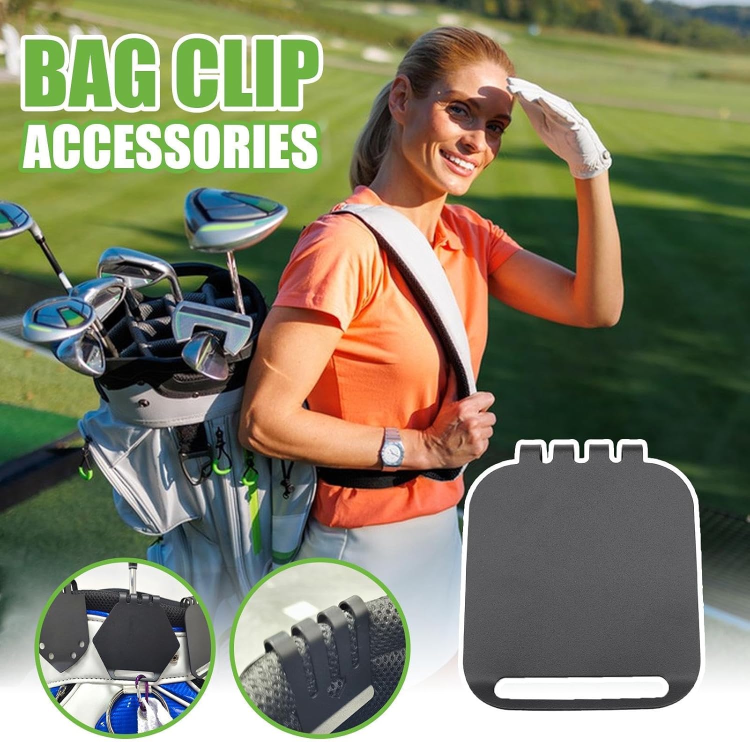 Magnetic Golf Club Landing Pad - Premium Manganese Steel Construction, Industrial Strength Clamp System, Stable Heavy Duty Sport Gear Holder, Compact Durable Organizer | Equipment Storage Bag Rack for