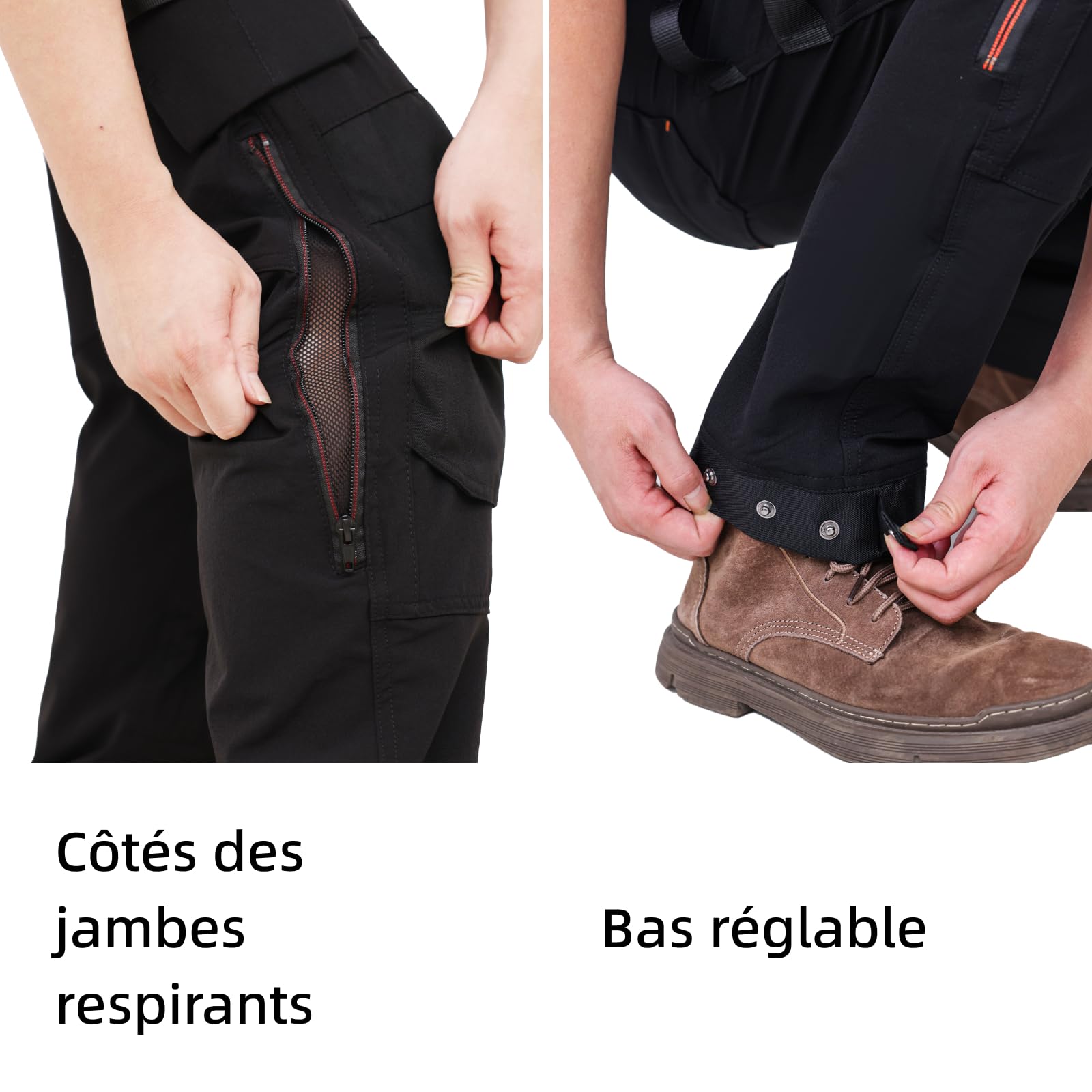 WORK IDEA Salopette de travail pour homme avec une bonne extensibilité, de nombreuses poches et une utilisation partielle du tissu Cordura pour une meilleure résistance à l'abrasion, adaptée à