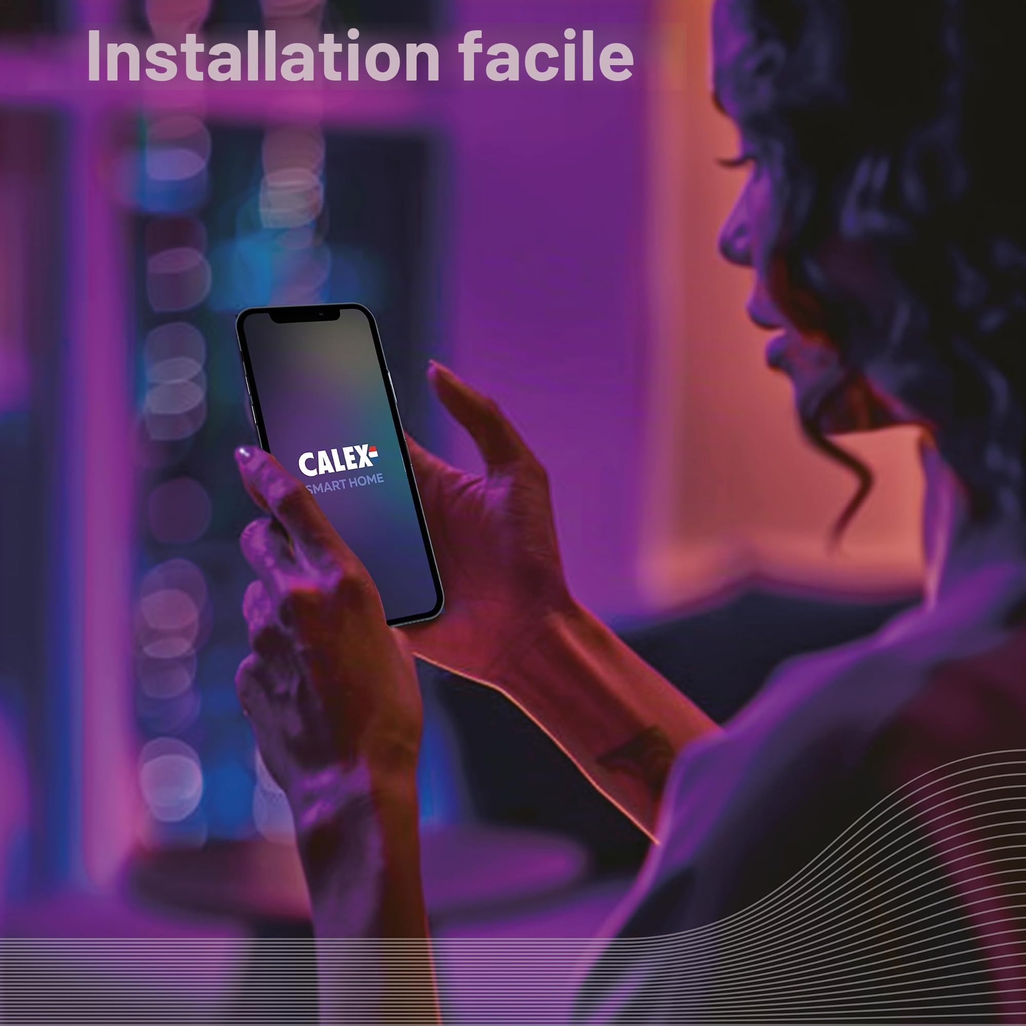 CALEX Lot de 5 Smart Ampoules LED A60 E27 RGB CCT WiFi, 806lm, 9,4W, Alexa/Google/Siri, 16M couleurs, blancs 2200-4000K, dimmable, musique, scénarios, sans pont, WiFi 2.4GHz