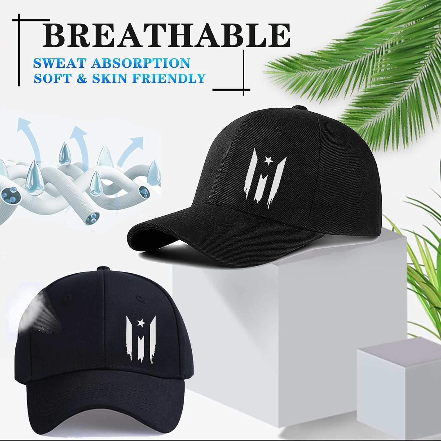 Baseball Cap Snapback Hats for Men Black Baseball Hat Cotton Trucker Dad Hat for Men - Image 7