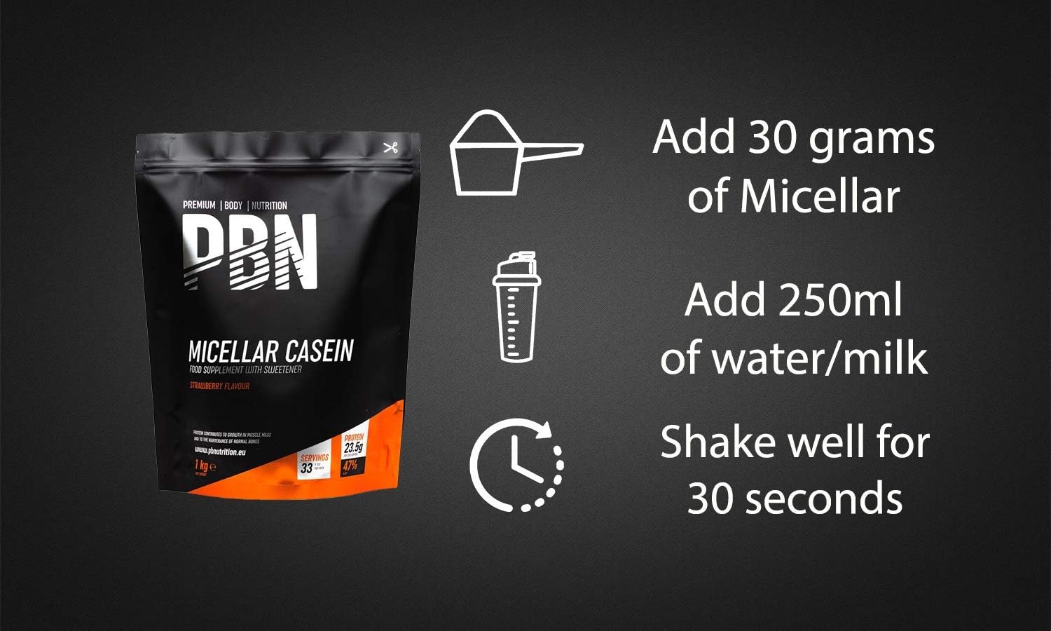 PBN - Premium Body Nutrition Micellar Casein. 2 kg - Chocolate, 2 kg (Pack of 1) - Image 4