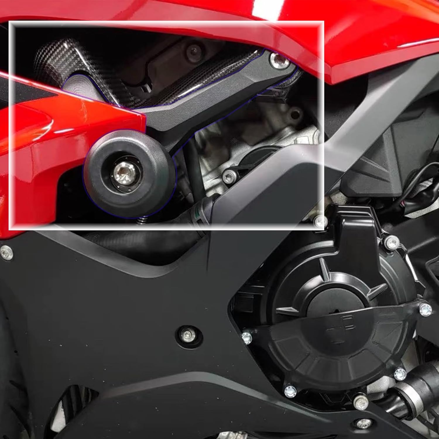 motokano Motorcycle Frame Sliders Crash Protector Compatible with B-MW S1000RR （2023-2024）Engine Fairing Guard Shield Falling Protection S 1000 RR 1000RR S1000 RR Accessories, S1000RR-HK