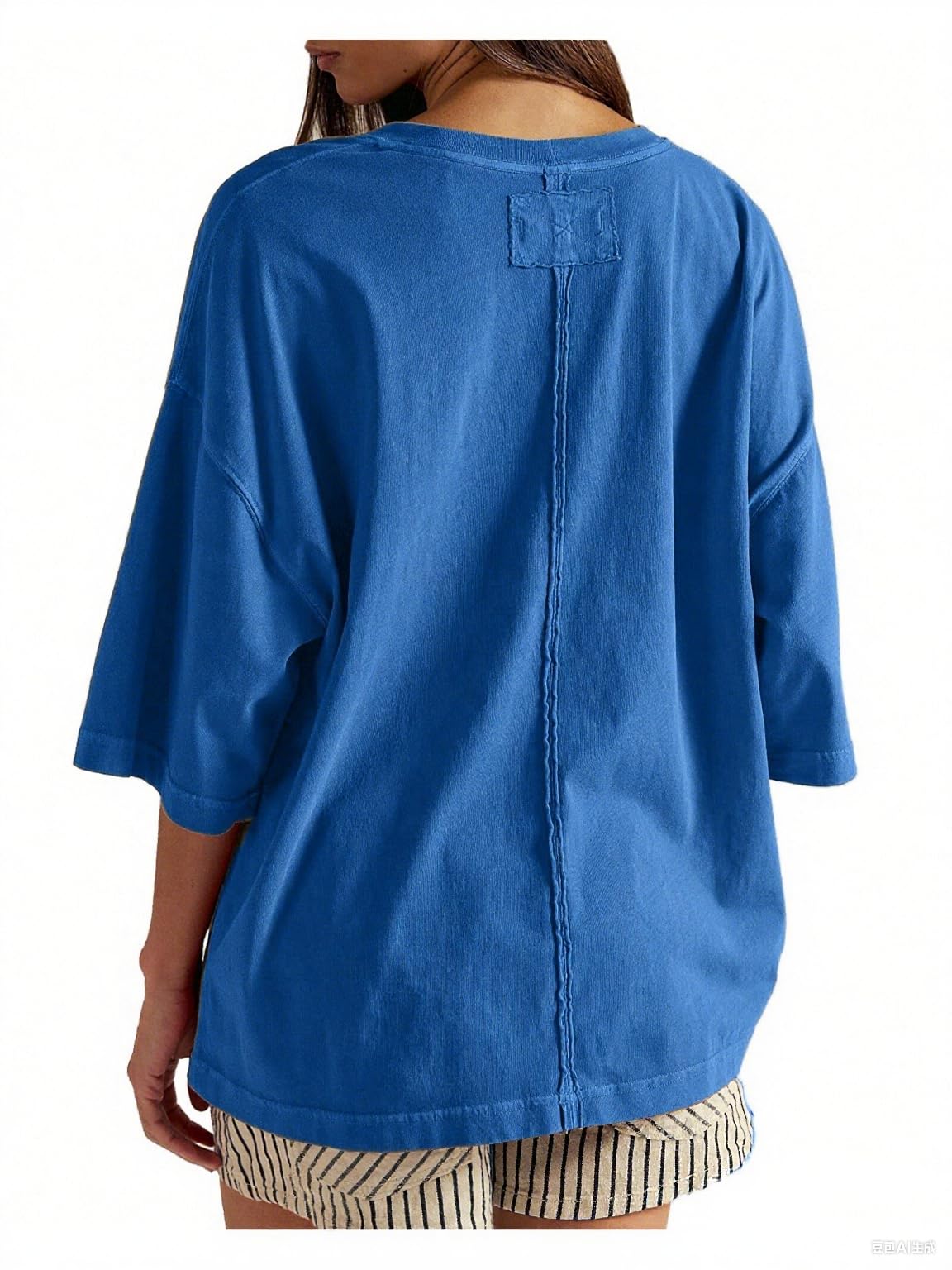 Womens Oversized T Shirts Summer Casual Short Sleeve Tops Cotton Crew Neck Loose Fit Basic Tee Plus Size Blouse