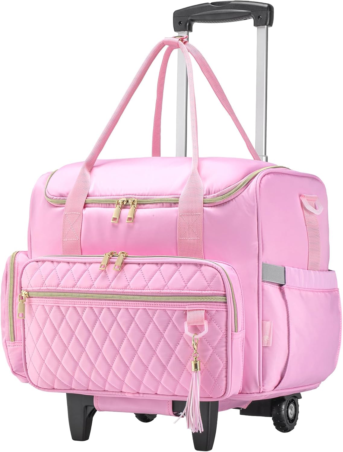 KSIBNW Rolling Laptop Bag for Women, Wheeled Teacher Tote with