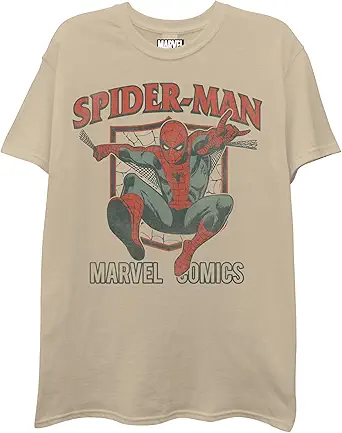 Marvel Men's Spider-Man Swinging Short Sleeve T-Shirt