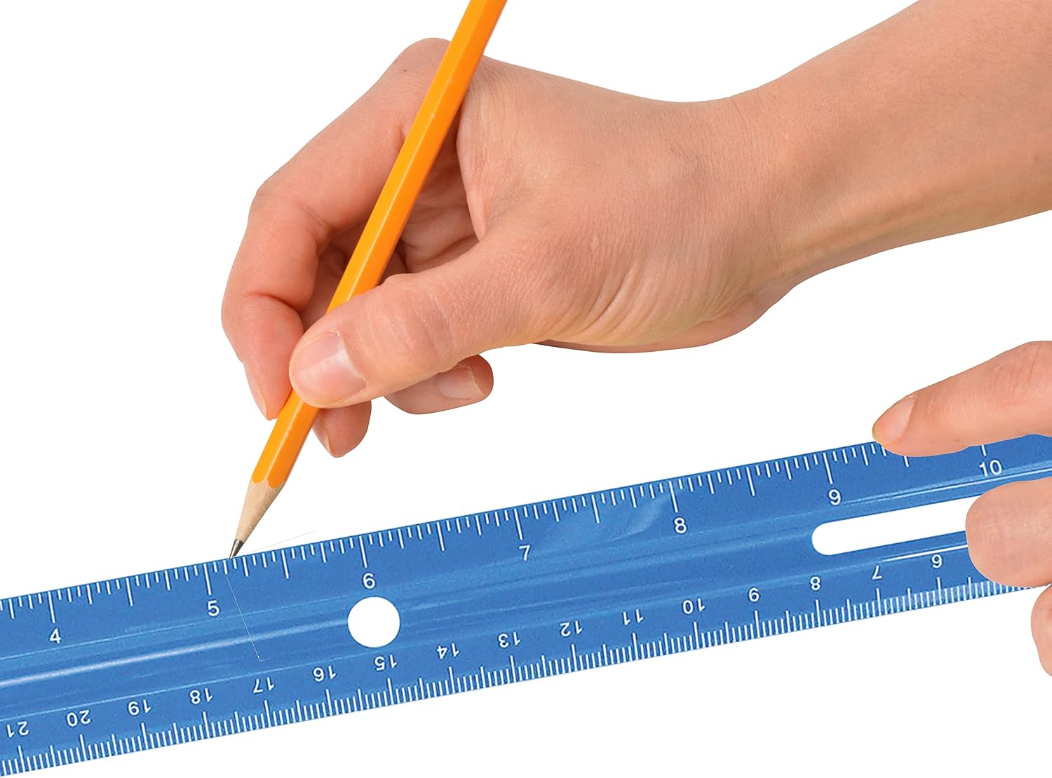 Westcott Plastic Ruler, 12 Inches/30 Centimeters, Blue (16014)