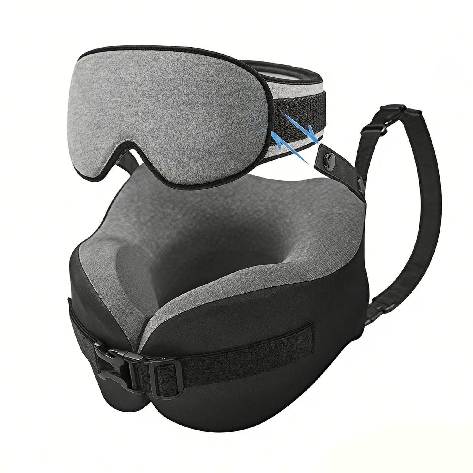 Almohada para Cuello, Espuma viscoelástica ultrasuave con Desmontable, cómoda Almohada para Cuello para Viajes Largos